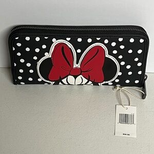 Disney Parks X Loungefly Minnie Mouse Wallet New Money Holder Coin Purse ID